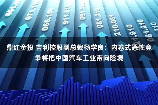 鼎红金投 吉利控股副总裁杨学良：内卷式恶性竞争将把中国汽车工业带向险境